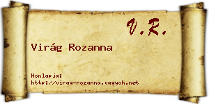 Virág Rozanna névjegykártya